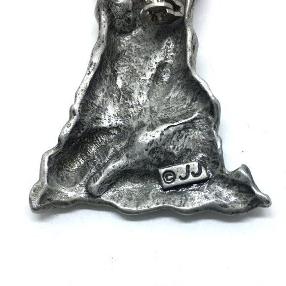 Silver Castle Brooch Halloween Fantasy Witch Jewelry Silver Tone Clear Crystal - Picture 6 of 9